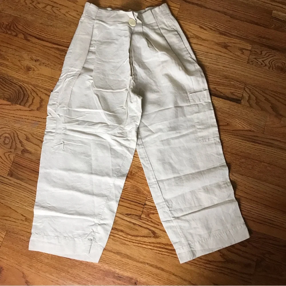Zara Beige Linen Pants